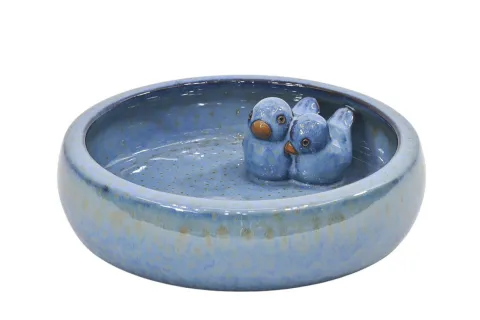 VOGELDRINKBAKJE GRIJSGROEN 28.5x7.5