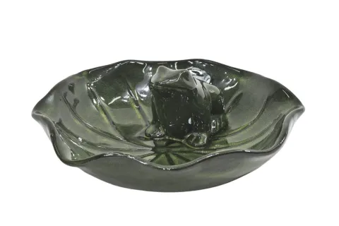 VOGELDRINKBAKJE KIKKER DGROEN d30h10cm