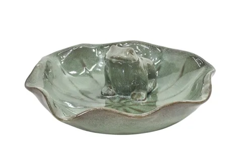 VOGELDRINKBAKJE KIKKER GROEN d30h10cm