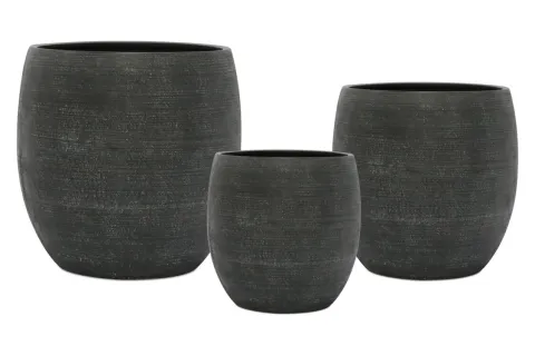 Pot Poly rond bolmodel zwart d55