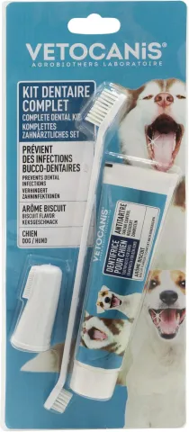 VETOCANIS KIT TANDENBORSTEL+TANDPASTA BIO000068