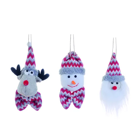 CHRISTMAS DOLL 15CM WHITE/RED