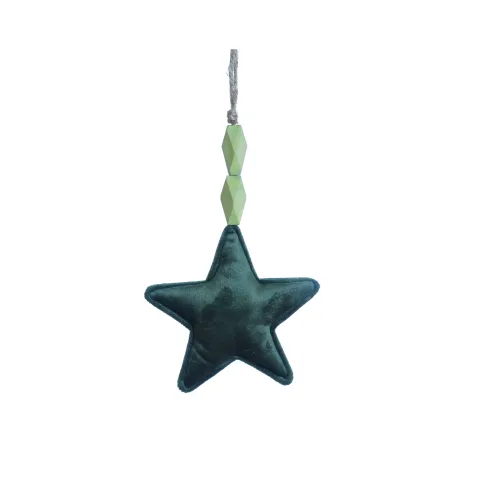 HANGER STAR VELVET 15CM GREEN