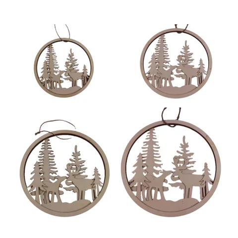 S/4 Hanger Deer w/FSC 28cm