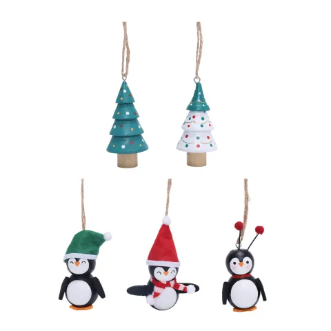 Hanger Penguin w/FSC 5ass. 8cm