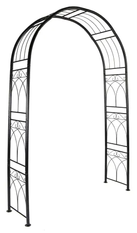 BARON GARDEN ARCH BOW BLACK 150X45X240