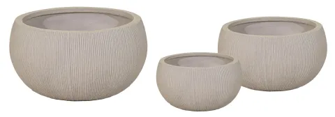 Nora Bullet Bowl Sand D31H15.5