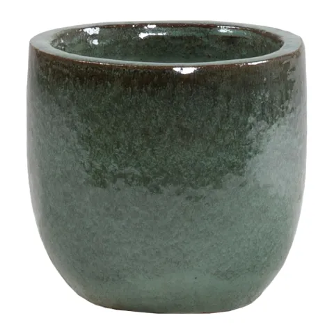 Glazed eggpot d15cm h13cm jade