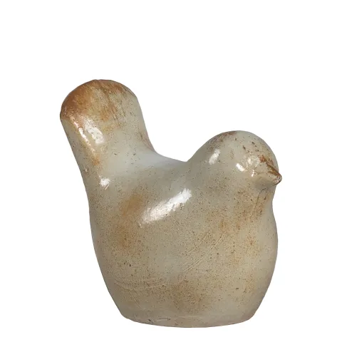 Deco vogel l26cm w15cm h22cm anwhite