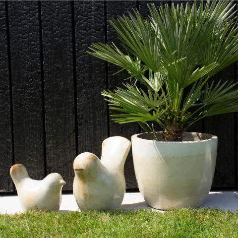 Deco vogel l38cm w21cm h32cm anwhite