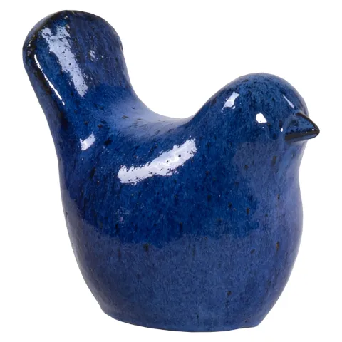 Deco vogel l38cm w21cm h32cm blue