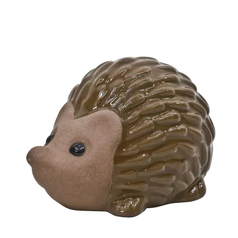 Deco glazed egel l12cm w8cm h8cm chocolate