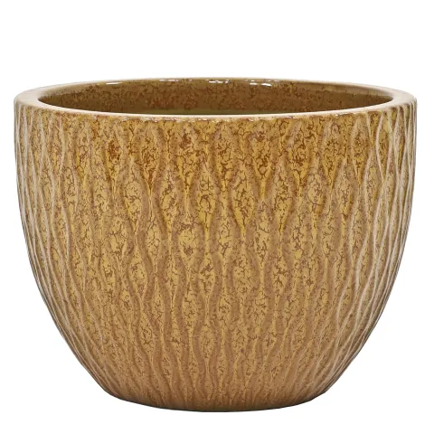 Glazed ronde pot d25cm h19cm rusty rebel