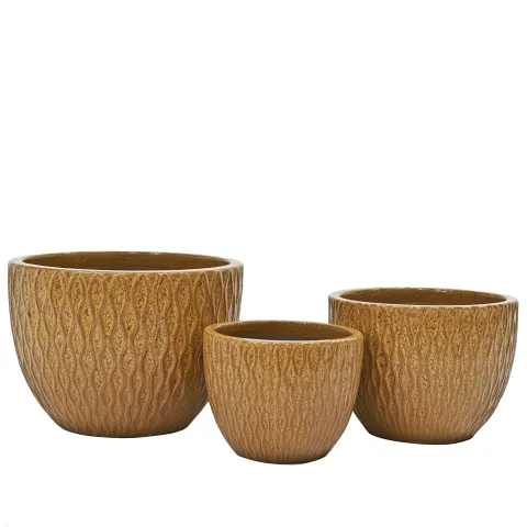 Glazed ronde pot d31,5cm h23cm rusty rebel