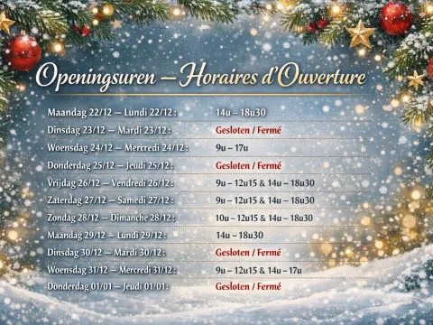 uurrooster feestdagen